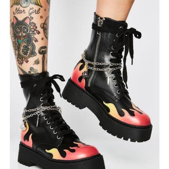 Current Mood Shoes - DK/Current Mood Hell’s Darling Combat boots